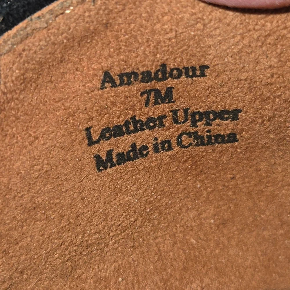 L'Amour Des Pieds Amadour Sandals Womens 7M Black Suede Peep Toe Platform Wedge